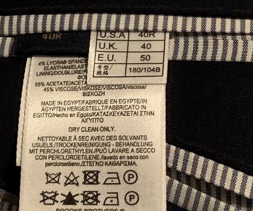 NEW Brooks Brothers Wool Blend Regent Fit Gold Tone Two Buttons Navy Men Size 40 - Picture 10 of 19
