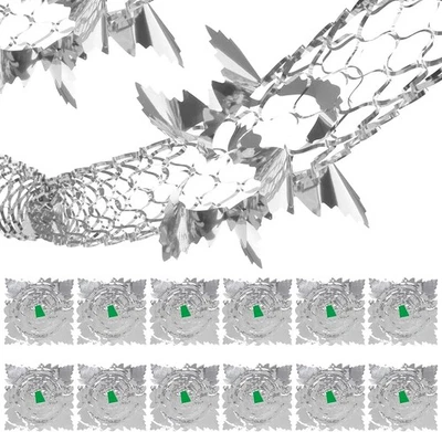 PENCE & MOON COLLECTIVE 12 Pcs Silver Foil Garland Christmas Ceiling Decorations 7.48*7.48 inches