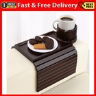 Couch Cup Holder Tray, 3 in 1 Large Couch Arm Trays,Bamboo Chair Clip on Tray wi