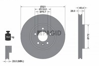 2X Pagid Bremsscheibe 56055NC FüR Opel Insignia Sport Z18 Sports Tourer Country