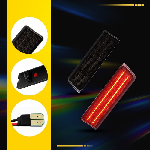 Smoked Red LED Rear Bumper Side Marker Light For 10-13 Ford Transit Connect 1~10 - Picture 12 of 23