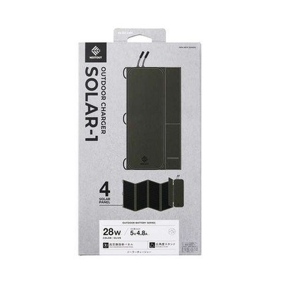 ELECOM Solar Ladegerät NESTOUT SOLAR-1 4 Panels 28W Olive MPA-NEST-S014OV von JP