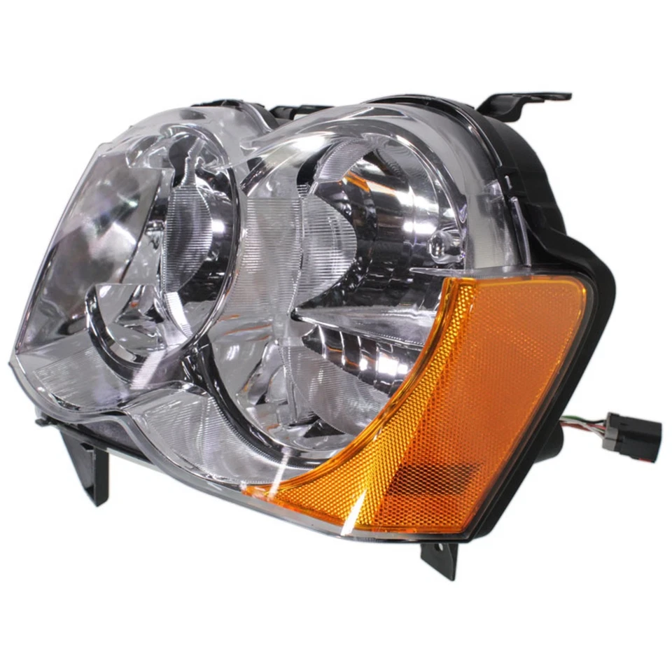 Left and Right Headlights For Jeep Grand Cherokee 2008-2010 Halogen with Bulb(s) - Image 4 of 4