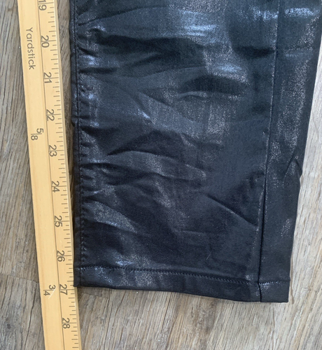 Alembika Pants Womens 6 Metallic Black Iconic Stretch Jeans Drawstring NwT - Picture 11 of 15