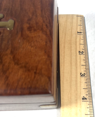 Brújula de latón sinusoidal natural vintage Stanley London + caja de madera con adornos de latón - Imagen 6 de 21