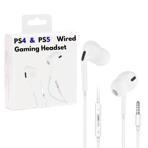 PS4 PS5 Headset mit Mikrofon – In-Ear Gaming Kopfhörer 3.5mm AUX PlayStation PC - Bild 5 von 14