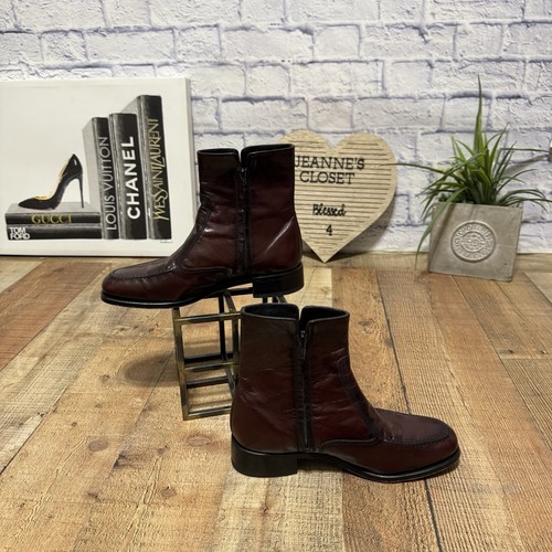 Botas Florsheim Essex Moc Puntera Cuero Cereza Negro Cremallera Para Hombre Talla 7 - Imagen 3 de 14