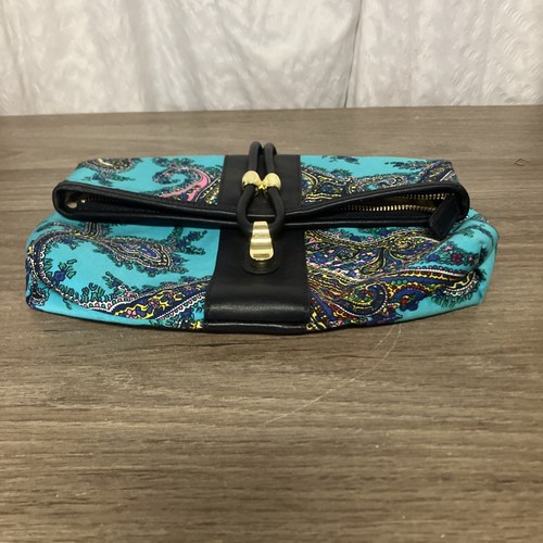 Talbots Blue Floral Tapestry Purse Clutch Hand Bag - Picture 9 of 16