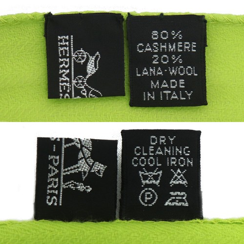 Hermes Kaya Wool Muffler Lime Stole Large Size r0_1123 - Picture 4 of 4