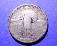 1917 Type 1 Standing Liberty Quarter  G/VG details