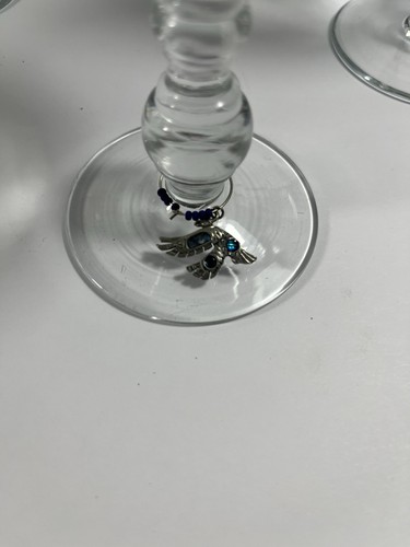 Juego de 5 copas de lirio pintadas a mano - 8 oz, 6,5" de alto, vasos florales blancos - Imagen 11 de 17