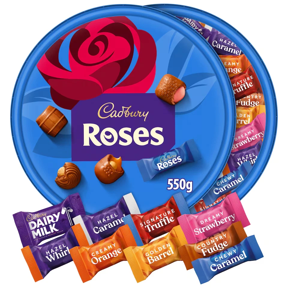 Vasca di cioccolato Cadbury Roses 550 g