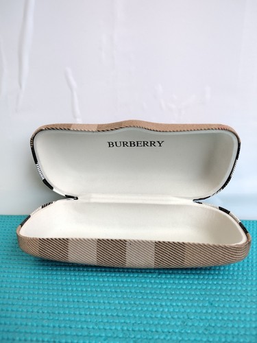 Burberry Brown Black Plaid Fabric Cover Hard Shell Sunglasses Case - Picture 4 of 6