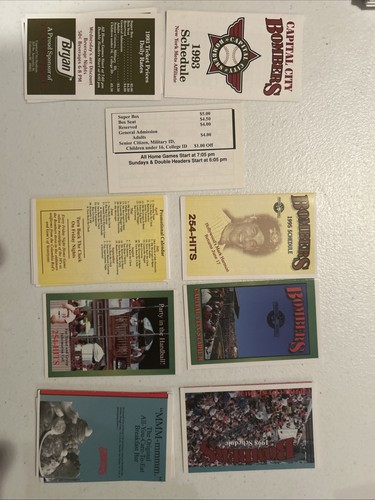 Capital City Bombers 1993-1998 Minor League Baseball Pocket Schedules Lot Of 14 - Picture 7 of 7