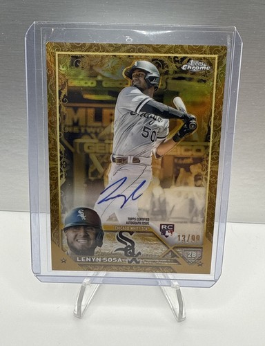 2023 Topps Gilded Collection Lenyn Sosa RC Gold Etch Auto /99 White Sox