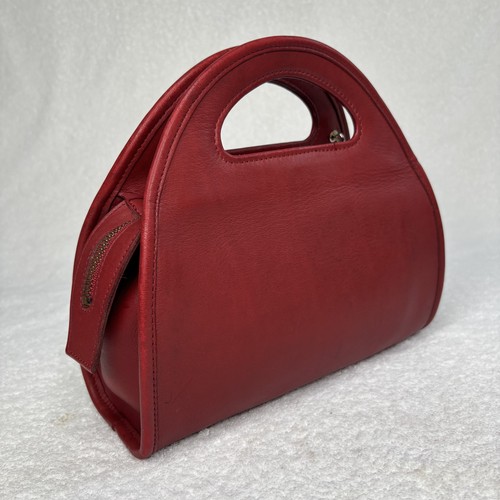 Coach Vintage Carousel Red Leather Half Moon Bag Style 9942 Excellent condition - Picture 8 of 19
