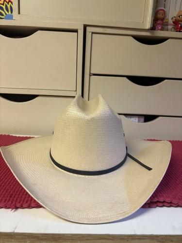 Lot Of 2 Resistol Western Hats Shantung Panama 7 1/4 & George Strait 25th Anniv.