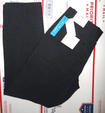 PERRY ELLIS PORTFOLIO Men TRAVEL-LUXE GRAY SLIM-FIT PINSTRIPES DRESS PANT~32X28