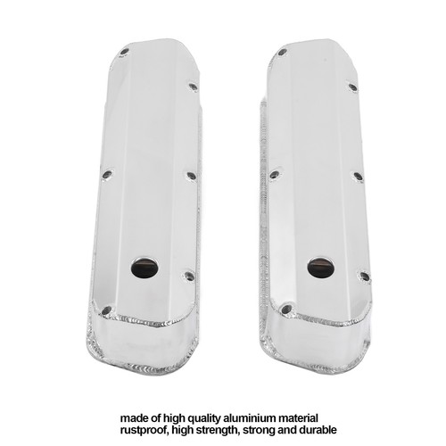 ´2pcs Fabricated Satin Aluminum Valve Covers For Small Block SBF 289 302 351W - Picture 10 of 12