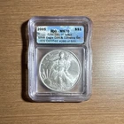 U.S. Mint 2005 American Silver Eagle ICG MS70 First Day 1 oz .999 Silver