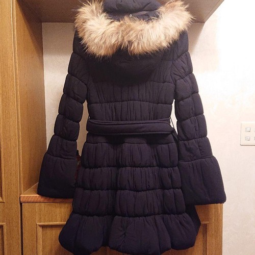 Burberry Blue Label Long Coat Color Black Lining check belt Size 38 From Japan - Picture 9 of 24