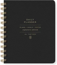Stdio Non-Dated Daily Planner, 160 Pages, Twing Ring Spiral Binding, SE STANDARD
