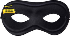 Black Masquerade Mask,Halloween Costumes Accessories Half Mask for Adult Kids Co