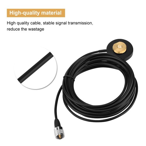 UHF NMO Mount Magnetic Base for Car Mobile Radio Antenna RG-58 Cable - Photo 10/10