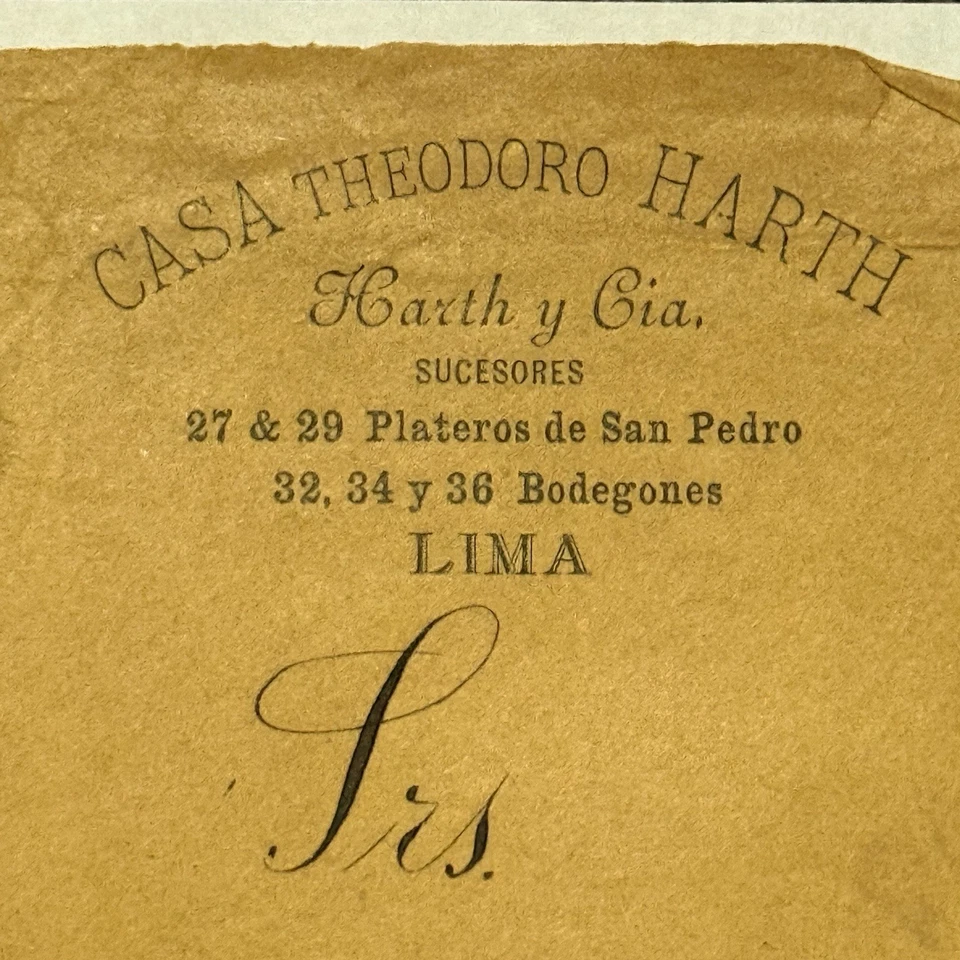 1906 Perú Lima a Nueva York Cubierta - Sello 12c Instituto Municipal de Higiene Foto 3 de 4