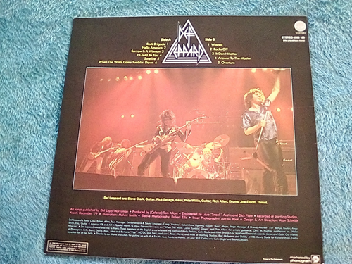 DEF LEPPARD. ON THROUGH THE NIGHT. 6360-180. STEREO. 1980. VERTIGO. VG+/VG+. - Picture 3 of 9
