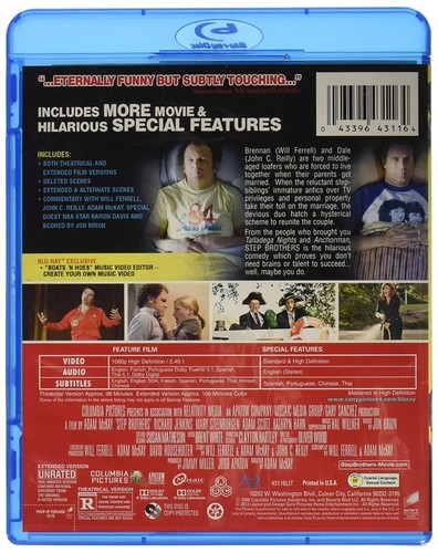 STEP BROTHERS (Blu-ray) Will Ferrell John Reilly Richard Jenkins (US IMPORT) - Picture 2 of 2