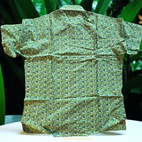 Vintage Maus & Hoffman Green Paisley Cabana Shirt XL Palm Beach Palm Springs USA - Bild 6 von 16