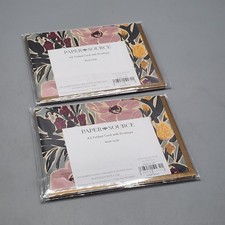 Paper Source A2 Folded Card With Envelopes Love Moody Floral Lot Of 6
