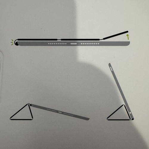 Apple Smart Cover for iPad mini Charcoal Gray 4th + 5th generation MVQD2ZM/A NEW - Picture 3 of 12