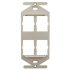 PASS SEYMOUR PSF426-I DECORATOR INSERT PLATE 4 PORT KEYSTONE, IVORY (10 PACK)