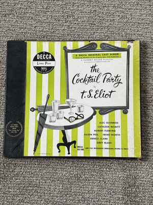 VINYL RECORD 1950 T. S. Eliot The Cocktail Party 2 LP VG+ DL 9004 Mono Decca