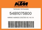 KTM Genuine Wiring Harness 200/300 Xc-W | 14 - 54811075800