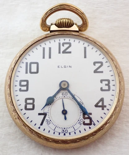 ANTIQUE 16s ELGIN 478 BW RAYMOND 21 JEWEL 10k RGP RAILROAD POCKET WATCH