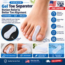 2Pcs Silicone Toe Separator Bunion Corrector Overlapping Toe Spacer Relief