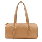 BURBERRY Logo embossing Tote Bag Nova Check Handbag beige leather Women