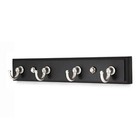 Key Hook Rack Wall Mounted & Self Aadesive 4 Hooks New Zealand Pine Wood 