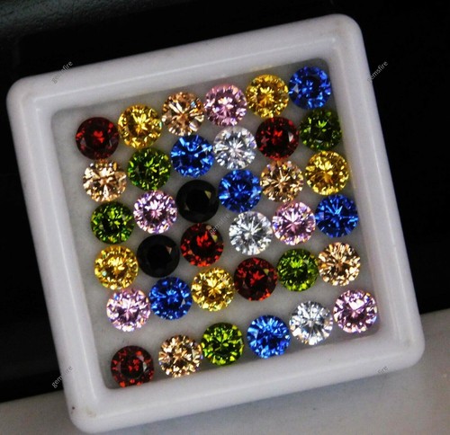 Natural Sapphire CERTIFIED 16 PCS Loose Gemstone Lot 5 MM Round Cut Mix Color - Picture 10 of 13