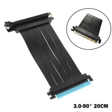 PCIe 3.0 X16 Riser Cable 90 Degree Reverse Adapter 20cm, Shielded, Reinforced
