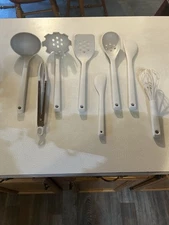 Set Of 8 Figment Kitchen Utensils Cream Color