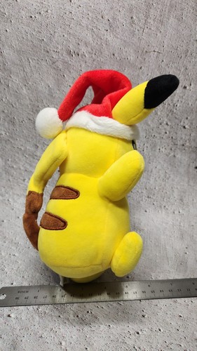 Pokemon Santa Pikachu w/ Santa Hat Christmas Plush 10" Pika Stuffed Animal  - Picture 4 of 5