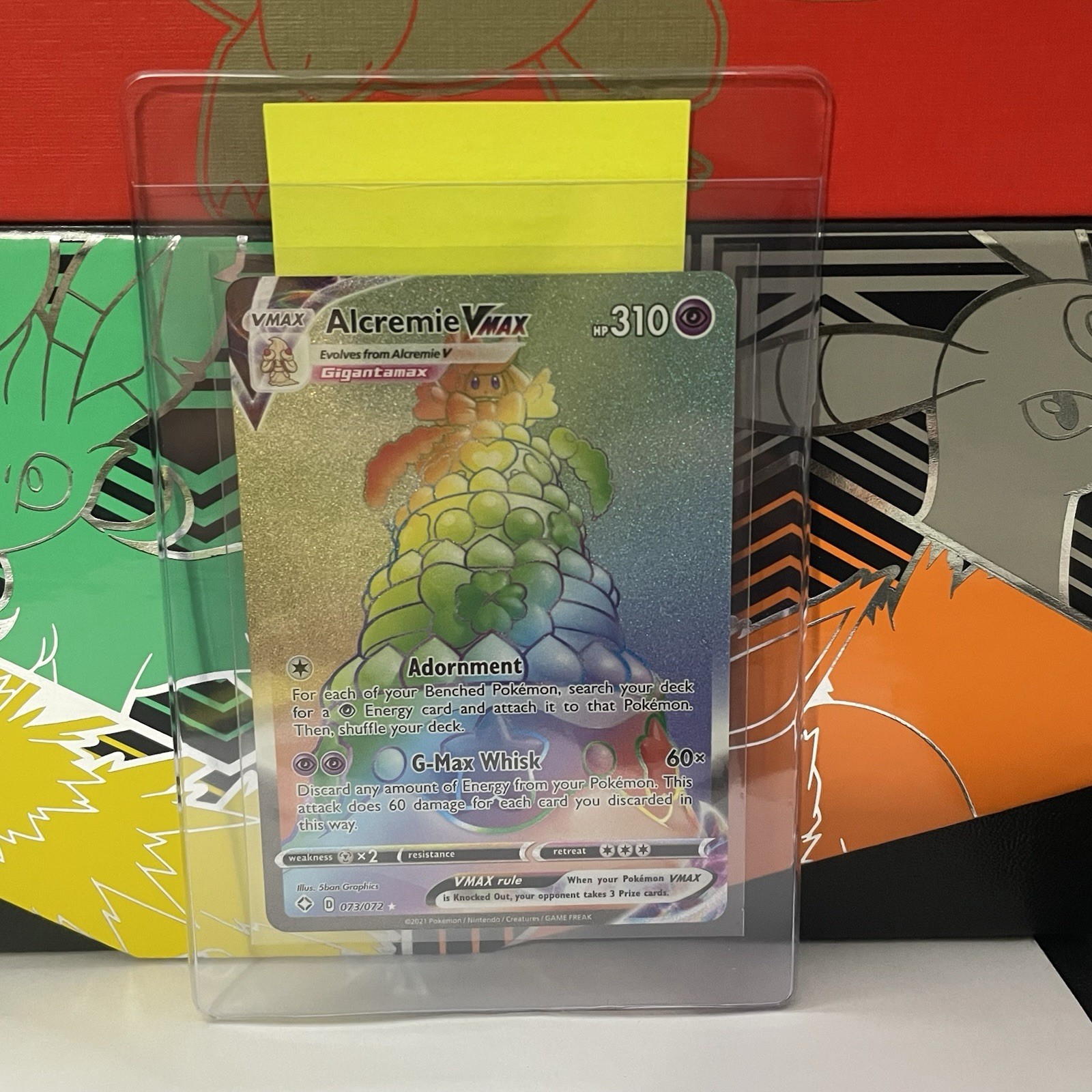 Alcremie Vmax 073/072 Shining Fates - NM Full Art Rainbow Rare Pokemon Card