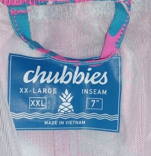 Bañador Chubbies Hydrofoils forrado para hombre XXL 7” Tiger Jungle rosa azul nuevo con etiquetas - Imagen 3 de 12