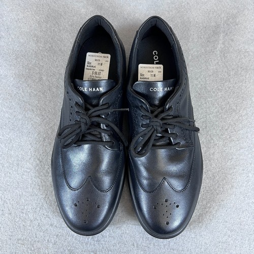 Cole Haan Grand Men's Grand Crosscourt Wingtip Leather Sneakers Black Size 11M - Picture 5 of 8