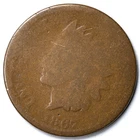 1867 Indian Head Penny Cent About Good (AG)
