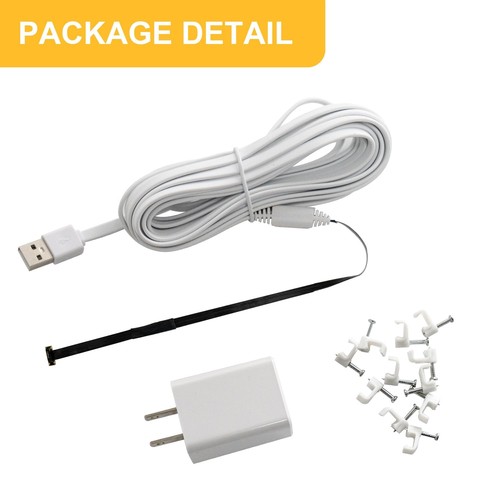 Cable de alimentación exterior de 20 pies/6 m y adaptador para teclado de video Myq Smart para puerta de garaje - Imagen 6 de 6